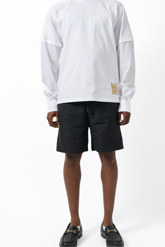 Patch Linen Shorts