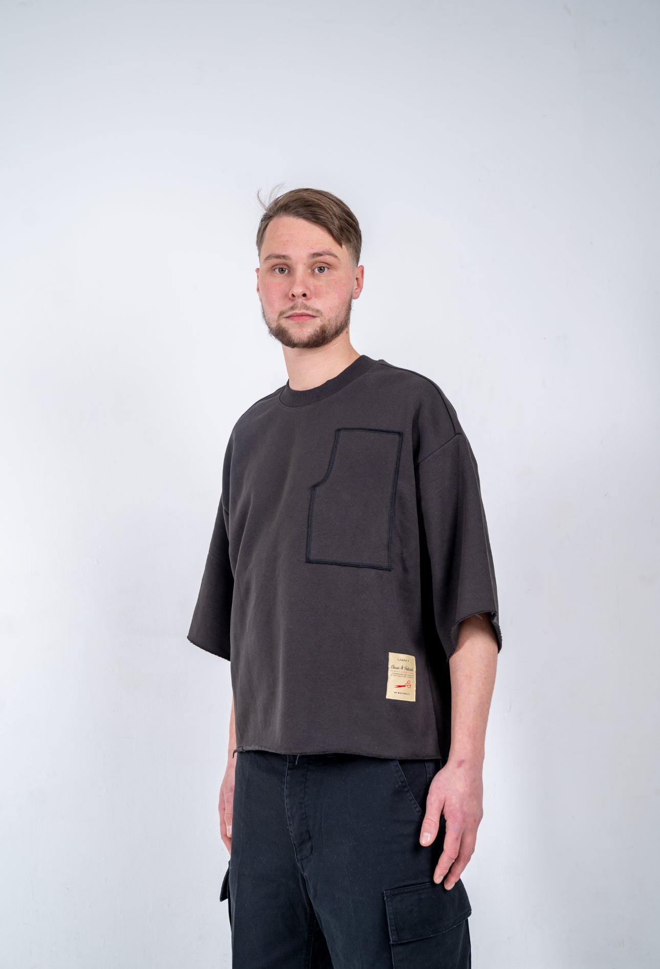 Half sleeve sweater - Brown Ash