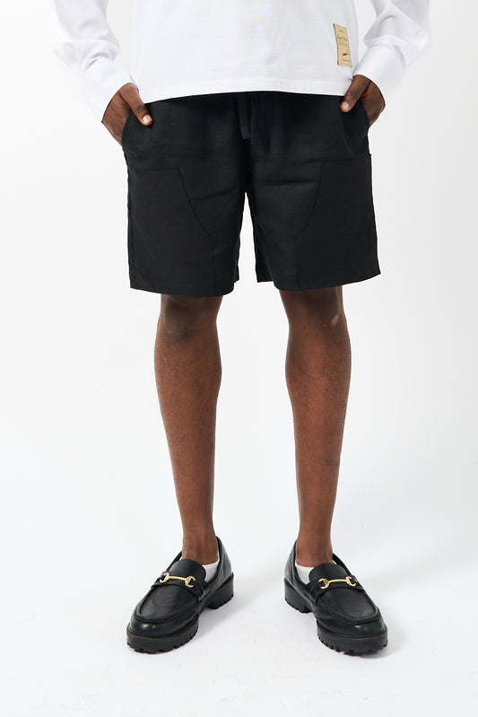 Patch Linen Shorts